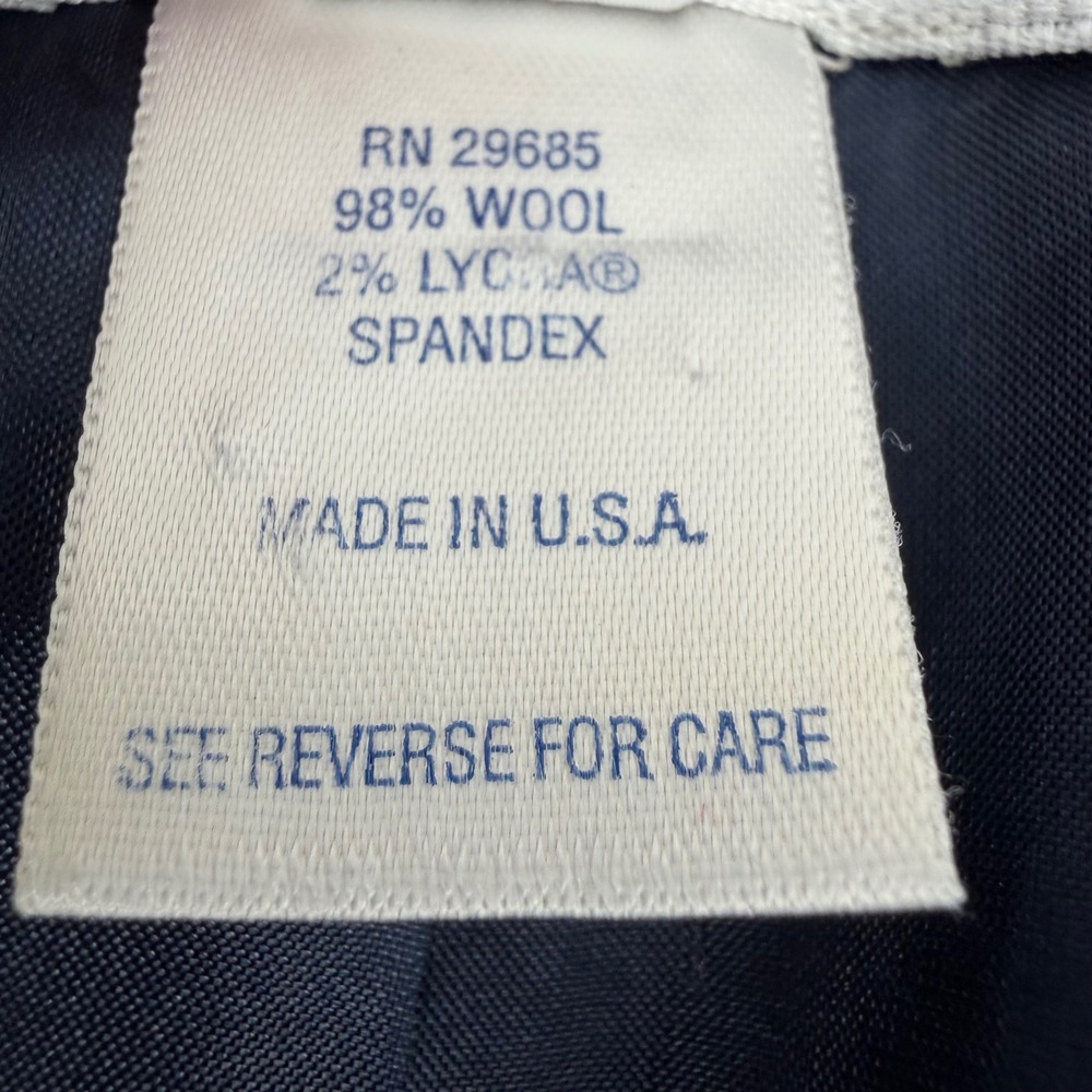 Pendleton Blazer Womens 10 USA Wool Mini Check Navy Cream Plaid Lined Jacket - Picture 7 of 8